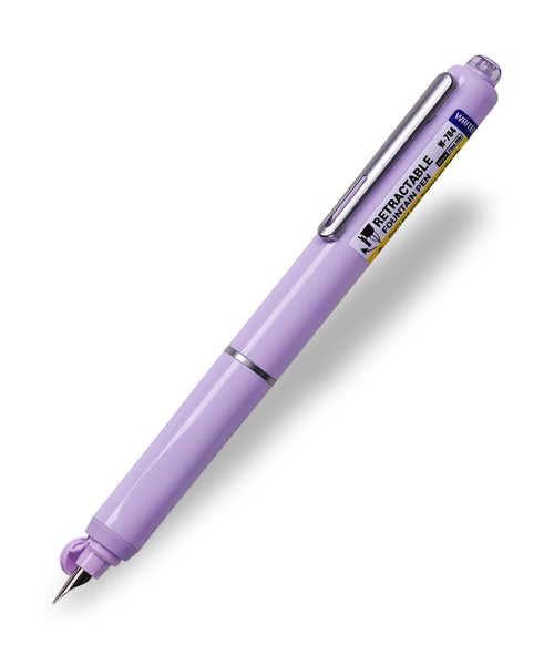 WRITECH Retractable Fountain Pen Purple (Blue Ink)