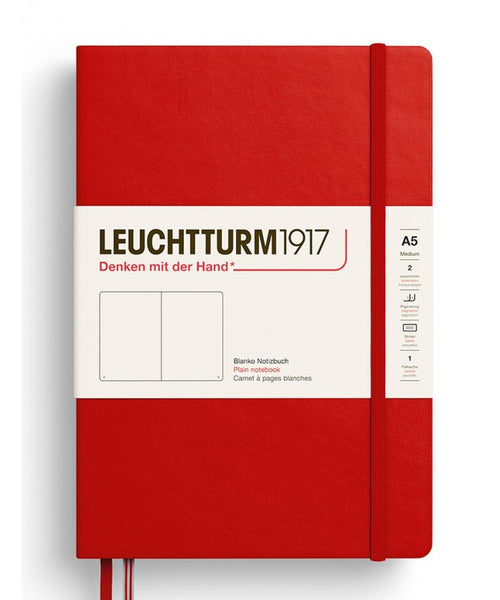 Leuchtturm1917 Medium (A5) Hardcover Notebook - Cherry Red