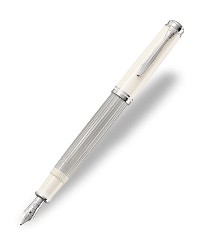 Pelikan M405 Souverän Fountain Pen - Silver-White