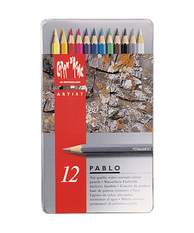 Caran d'Ache Pablo Coloured Pencils - Set of 12