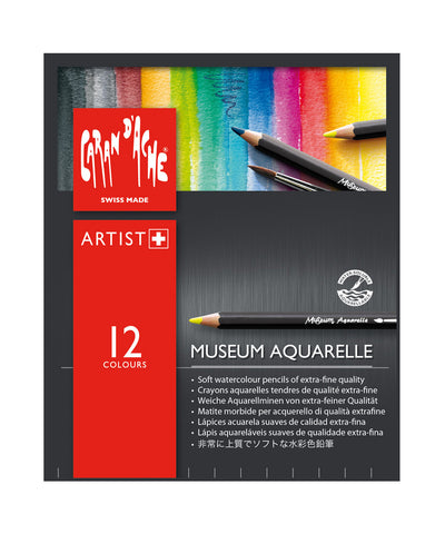 Caran d'Ache Museum Aquarelle Coloured Pencils - Set of 12
