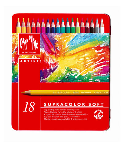 Caran d'Ache Supracolor Soft Coloured Pencils - Set of 18