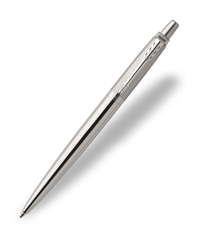 Parker Jotter Premium Ballpoint Pen - Stainless Steel Diagonal with Chrome Trim