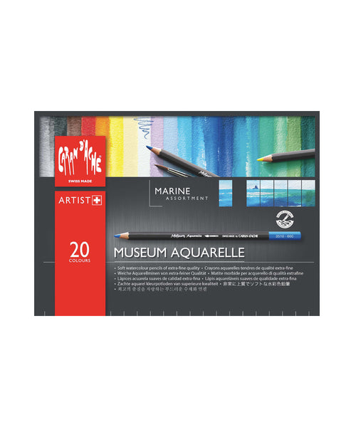 Caran d'Ache Museum Aquarelle Marine Coloured Pencils - Set of 20