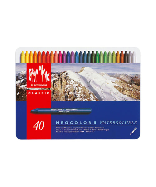 Caran d'Ache Neocolor II Water-Soluble Wax Pastels - Set of 40