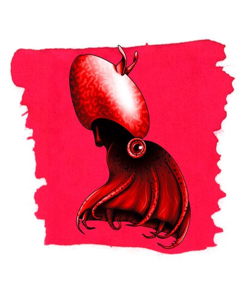 Anderillium Fountain Pen Ink - Vampire Squid Red