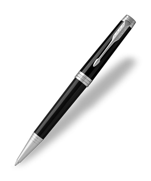 Parker Premier Ballpoint Pen - Black Lacquer with Chrome Trim
