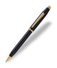 Cross Century II Ballpoint Pen - Black Lacquer with 23ct Gold Plated Trim