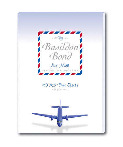 Basildon Bond Writing Paper - Blue Air Mail