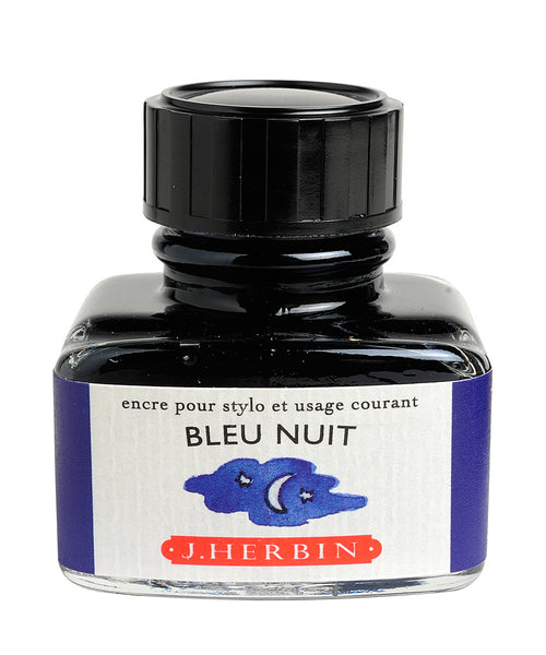 J Herbin Ink (30ml) - Bleu Nuit (Midnight Blue)