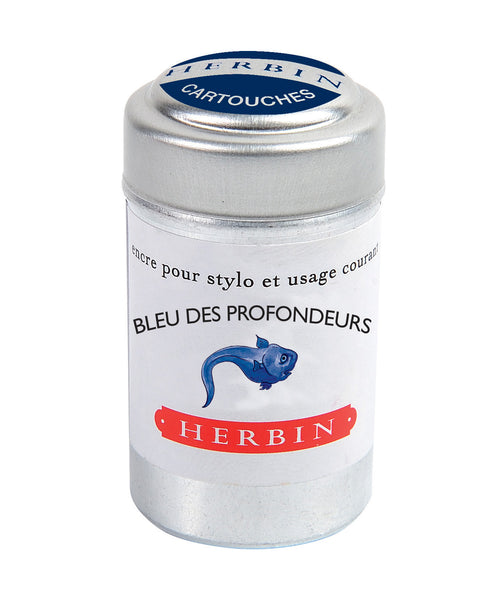 J Herbin Ink Cartridges - Bleu des Profondeurs (Deep Blue)