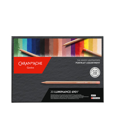 Caran d'Ache Luminance 6901 Coloured Pencils - Set of 20 Portrait Colours