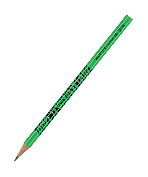 Caran d'Ache Grafik HB Pencil - Fluo Green Zebra