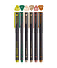 Chameleon Fineliner Pens - 6 Assorted Nature Colours
