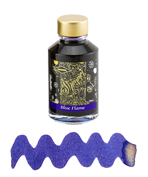 Diamine Shimmering Fountain Pen Ink - Blue Flame