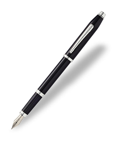 Cross Century II Fountain Pen - Black Lacquer with Rhodium Plated Trim