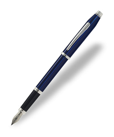 Cross Century II Fountain Pen - Blue Lacquer with Rhodium Plated Trim