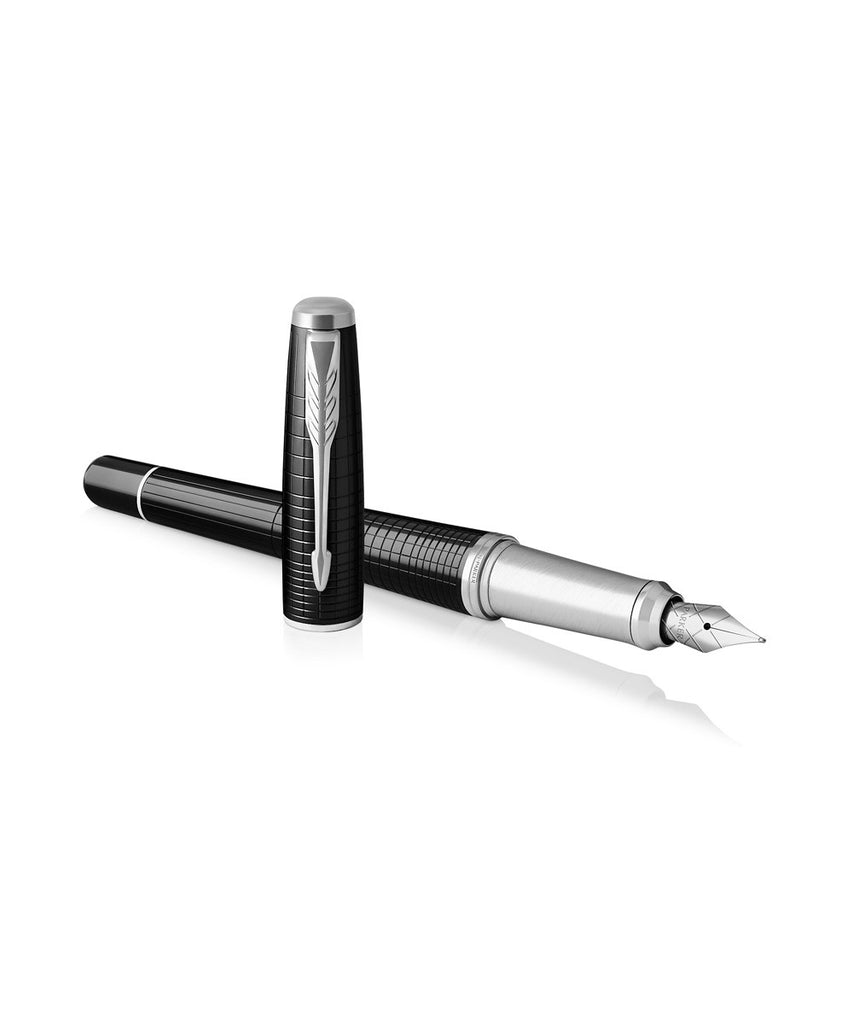 PARKER IM プレミアム 5th Custom Chiselled CT Parker IM Premium Shiny Chrome Metal Chiseled, Parker 5th Ink Pen