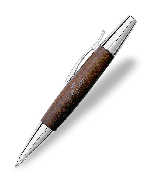 Faber-Castell e-motion Ballpoint Pen - Dark Brown Pearwood