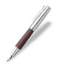 Faber-Castell e-motion Fountain Pen - Dark Brown Pearwood