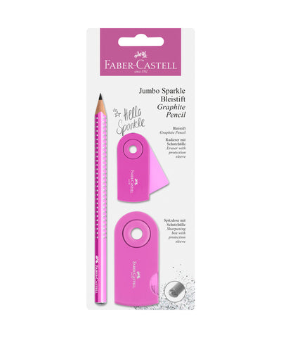Faber-Castell Sparkle Jumbo Pencil Set - Pink