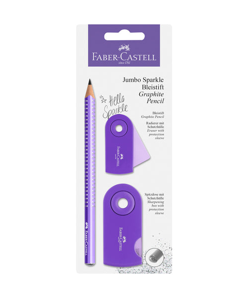Faber-Castell Sparkle Jumbo Pencil Set - Purple