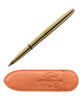 Fisher Bullet Space Pen & Leather Pouch - Raw Brass