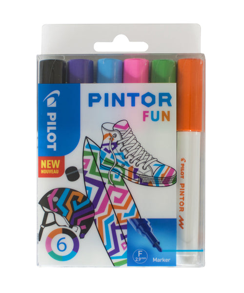 Pilot Pintor Paint Marker Pen - Pack of 6 Fun Colours