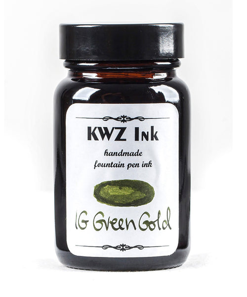 KWZ Iron Gall Fountain Pen Ink - Green/Gold