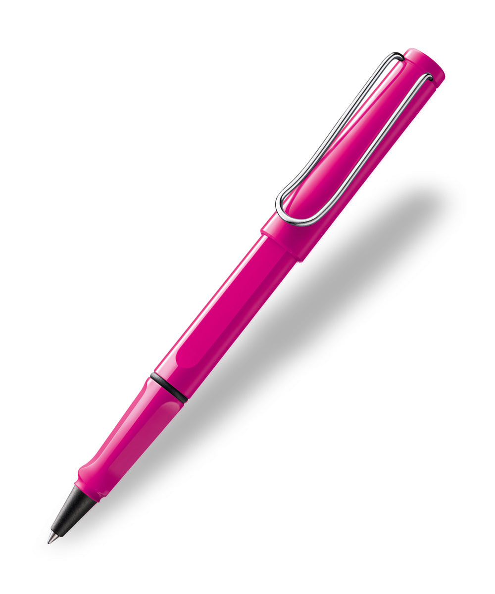 Lamy Safari Pink Rollerball Pen - Ergonomic Design With M63 Refill, Includes Presentation Box