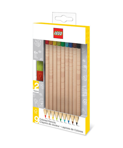 Lego Coloured Pencil Set - Assorted Pack of 9 Colours