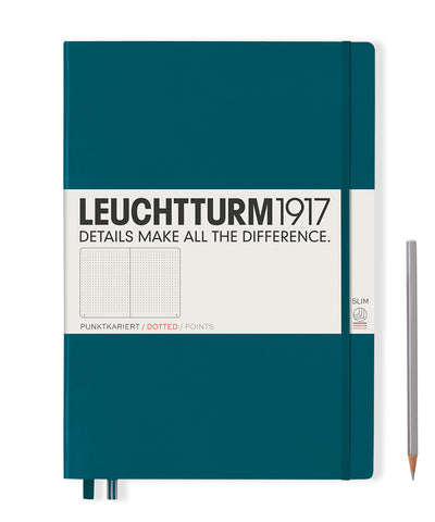 Leuchtturm1917 Master Slim (A4+) Hardcover Notebook - Pacific Green