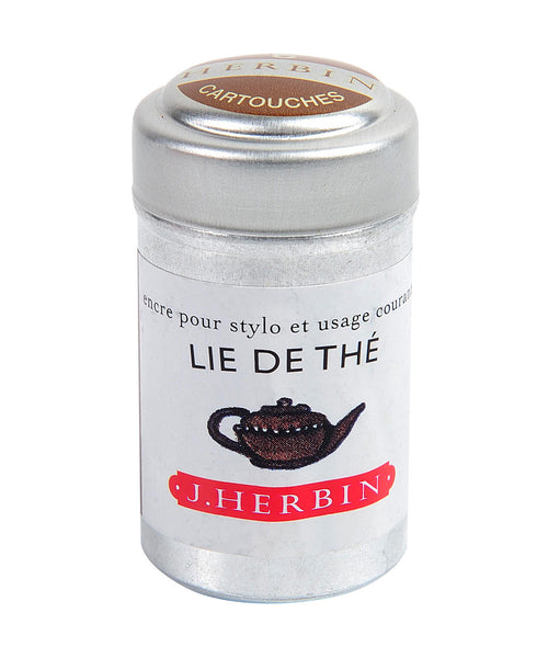 J Herbin Ink Cartridges - Lie de Thé (Brown Tea)