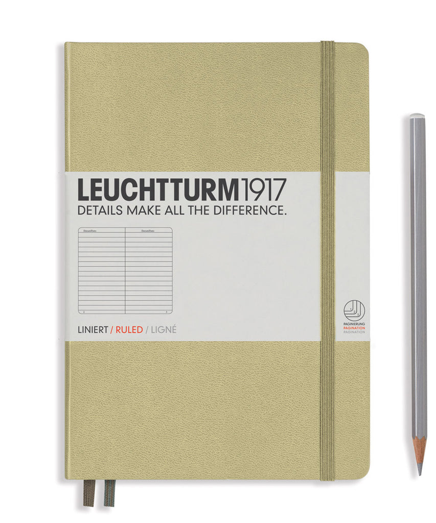 Leuchtturm1917 Medium (A5) Hardcover Notebook - Sand Leuchtturm1917 Medium (A5) Hardcover Notebook - Sand