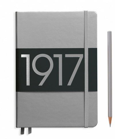 Leuchtturm1917 Medium (A5) 100 Year Anniversary Edition Hardcover Notebook - Silver