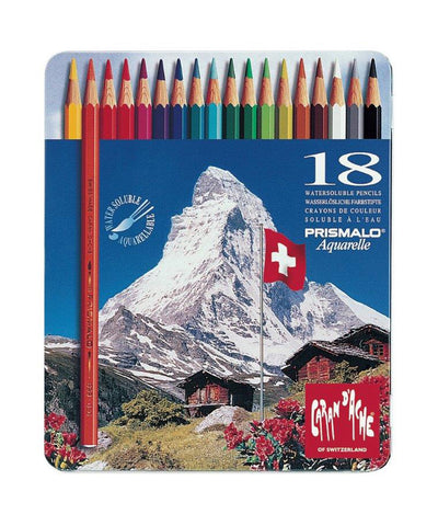 Caran d'Ache Prismalo Coloured Pencils - Set of 18
