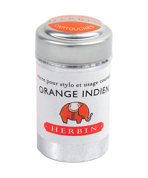 J Herbin Ink Cartridges - Orange Indien (Indian Orange)