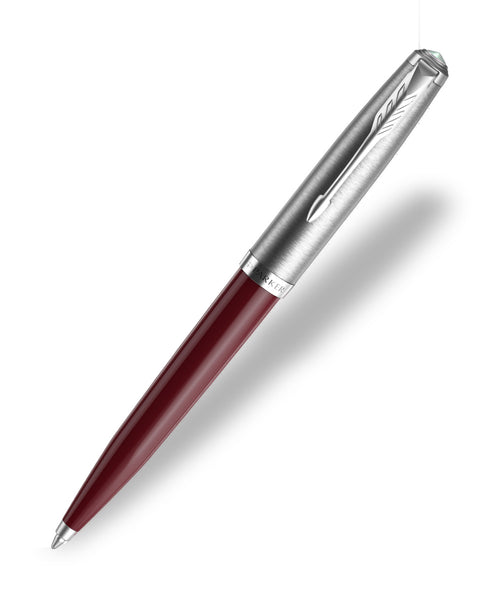 Parker 51 Ballpoint Pen - Burgundy with Chrome Trim