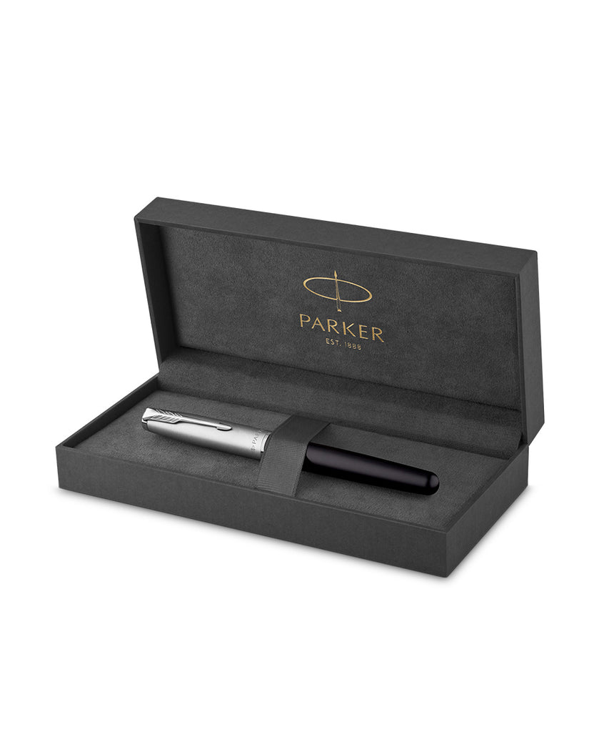 Parker Sonnet Fountain Pen - Metal & Black Lacquer | The Hamilton