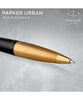 Parker Urban Twist Ballpoint Pen - Muted Black with Gold Trim