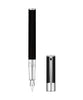S.T. Dupont D-Initial Fountain Pen - Black & Chrome