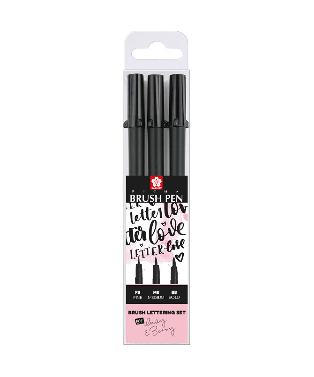 Sakura Pigma Professional Brush Pen Set Black The Hamilton Pen
