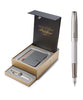 Parker Sonnet Fountain Pen Gift Set with Organiser - Pearl White with Rhodium Trim