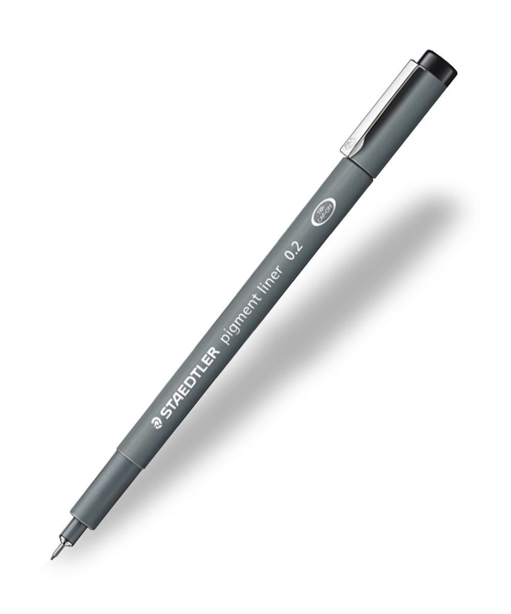 Staedtler Pigment Liner Fineliner 0.3mm - Black, Indelible Ink For Drawing, Sketching & Technical Work