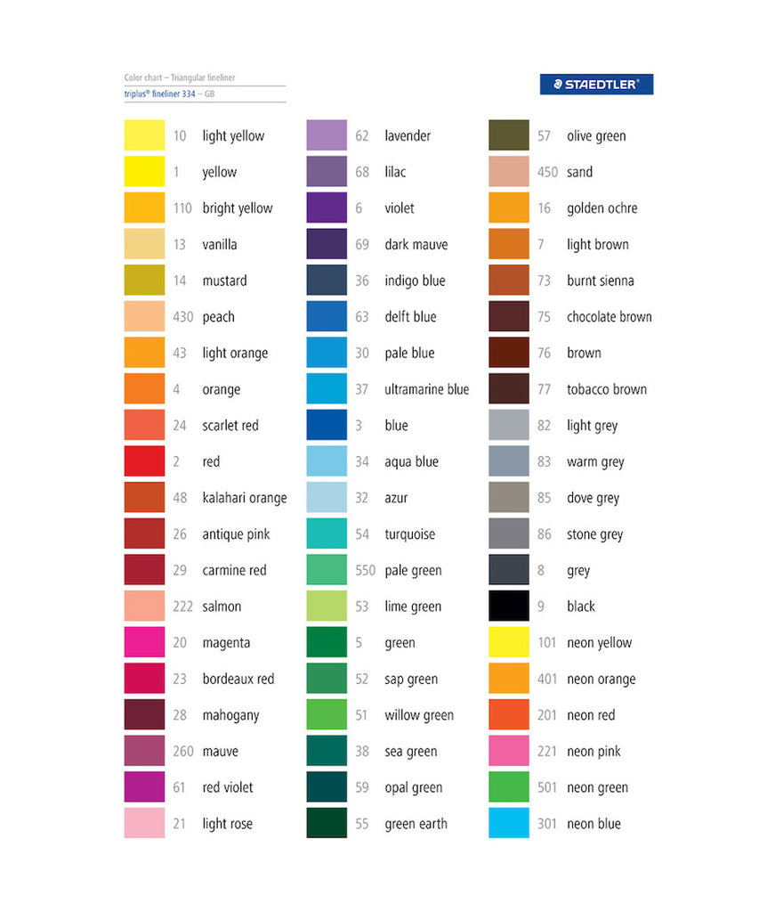 Staedler Triplus Staedtler Triplus Fineliner 60 Pack Staedtler