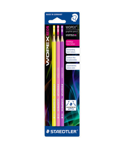 Staedtler Wopex Neon HB Pencils - 3 Assorted Barrel Colours