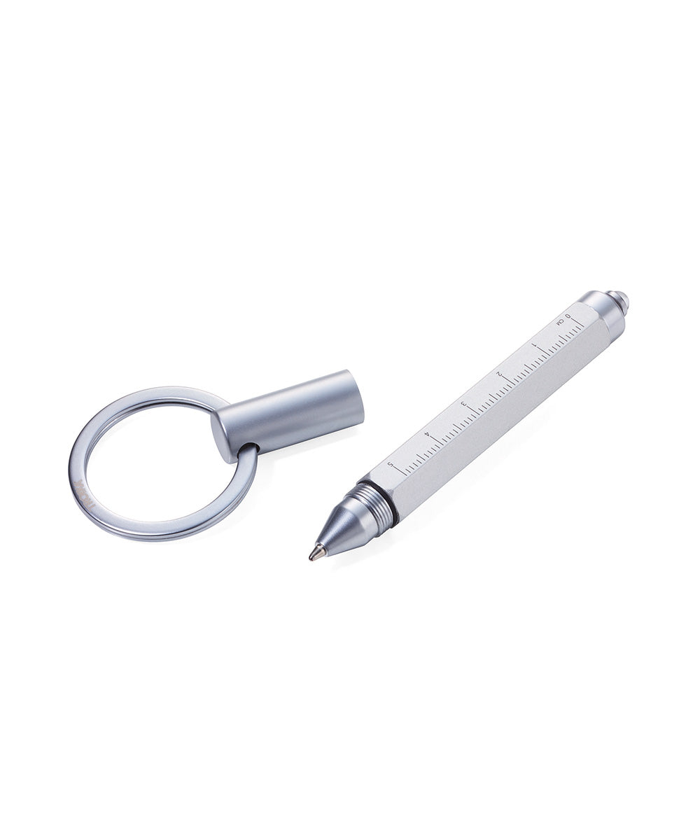 Troika Micro Construction Keylight Pen Key Ring Silver The