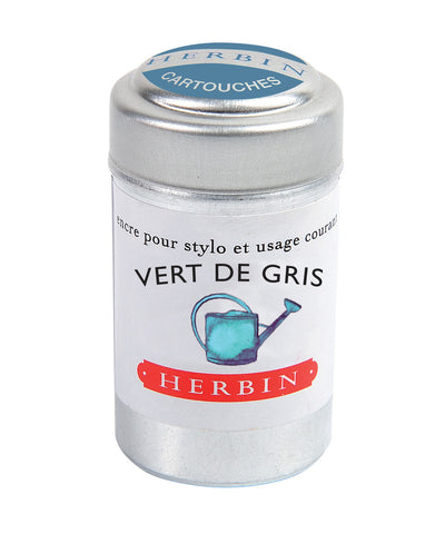 J Herbin Ink Cartridges - Vert de Gris (Green Grey)
