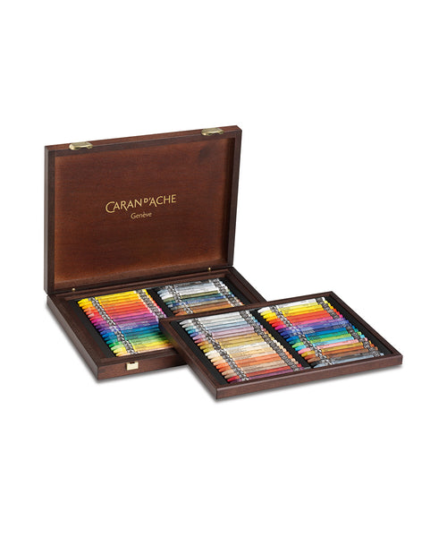 Caran d'Ache Wooden Boxed Gift Set - Neocolor I and Neocolor II