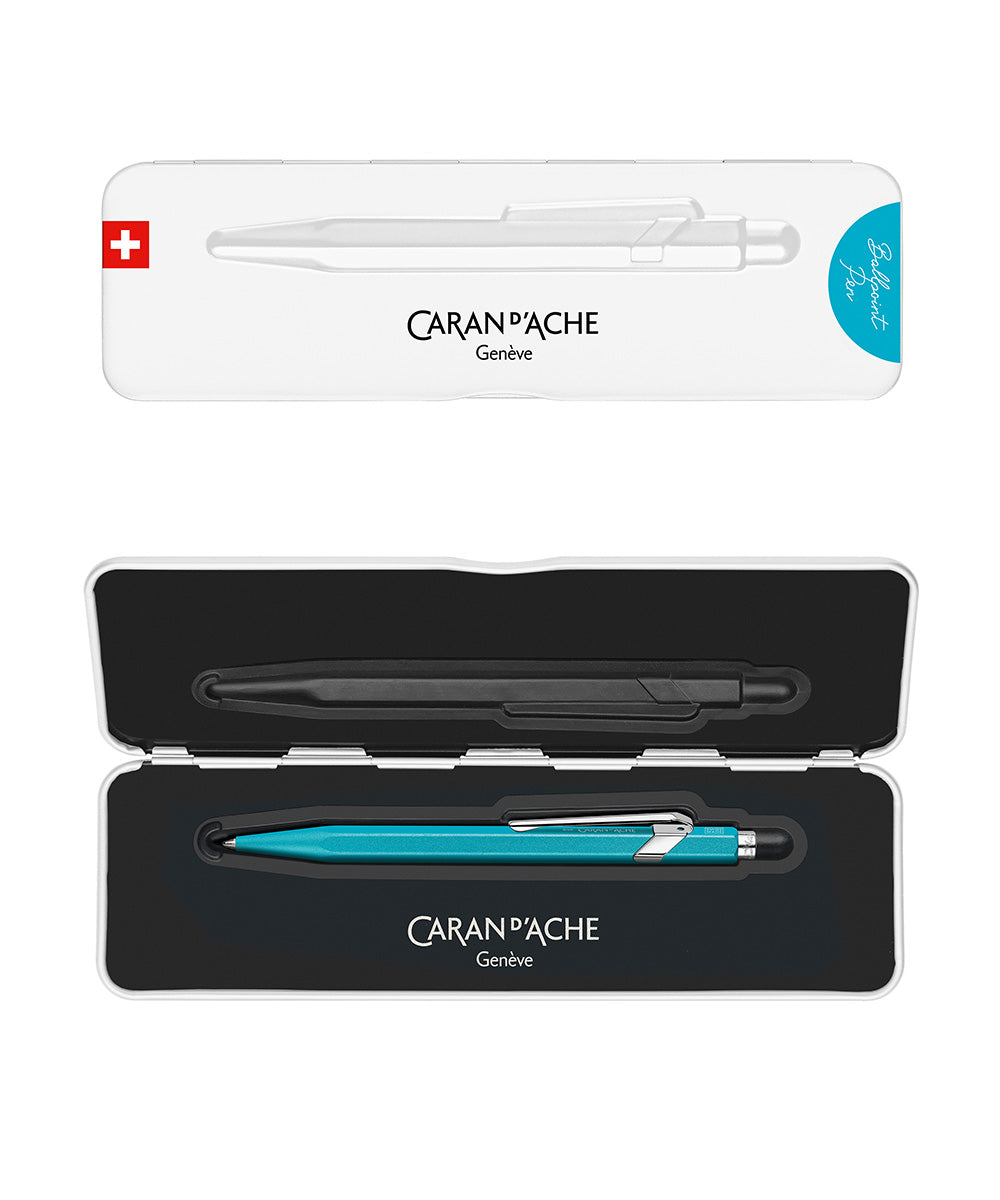 caran-d-ache-849-colormat-x-ballpoint-pen-turquoise-the-hamilton